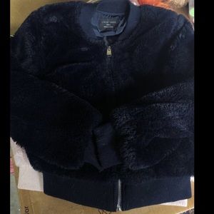 2/$10 Navy blue fuzzy jacket